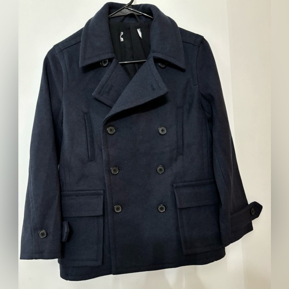 Vince Designer Kids Heavy Wool Double Breasted Coat Size Medium - Picture 13 of 15